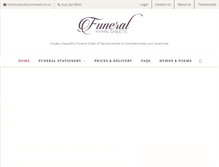 Tablet Screenshot of funeralhymnsheets.co.uk